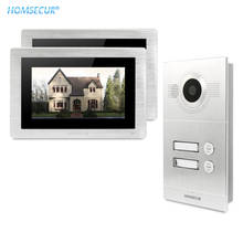 HOMSECUR 7 дюймов видео и аудио умный дверной звонок с одной кнопкой разблокировки для безопасной домашней BC121-2S + BM714-S 2024 - купить недорого