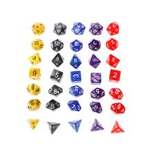 7 peças de números brancos em polhedral para dragon pathfinder d20 d12 2xd10 d8 d6 d4 u2jb, números brancos 2024 - compre barato