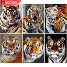 HUACAN Diamond Embroidery Tiger Craft Kit Full Drill Square New Arrival Diamond Painting Animal Mosaic Home Decoration 2024 - buy cheap