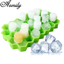Bandeja de cubo de gelo amoliy, molde de silicone com 37 buracos para cubo de gelo, cozinha, bar, festa, gelado de uísque, acessórios 2024 - compre barato