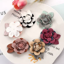 5pcs 40mm Microfiber DIY embossed flowers simulation fabric stereo flower head Home Decoration Accessories Flowers 2024 - buy cheap
