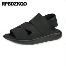 Sandalias romanas de estilo gladiador para hombre, zapatos informales con correa elástica italiana, transpirables, para exteriores, de verano, color negro 2024 - compra barato