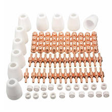 Boquillas de corte por Plasma de aire, Kit de consumibles de anillos de Gas con tazas blindadas, para soplete de corte de PT-31 y L-G-40, 12mm, 100 Uds. 2024 - compra barato