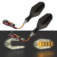 1 motocicleta de par Universal luz LED de intermitente lámpara ámbar/blanco agua indicador parpadeo intermitente para Honda BMW 2024 - compra barato