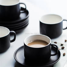 Estilo nórdico Fosco Flor Tarde Xícara de Chá E Pires Xícara de Café Set Casa Simples Café Xícara de Leite Copos de Cerâmica 2024 - compre barato