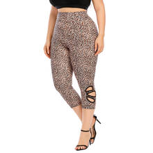 Leggings con estampado de leopardo para mujer, pantalones ajustados elásticos de cintura alta, informales, de talla grande, Sexy, 5XL 2024 - compra barato