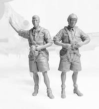 1/32 pilotos de caza antiguos incluyen 2 kits de modelos de figuras de resina en miniatura gk sin montar sin pintar 2024 - compra barato