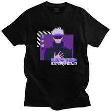 Jujutsu Kaisen Satoru Gojou Tshirt Men Short Sleeve Printed T Shirt Fashion Anime T-shirt Soft Cotton Tees Streetwear Apparel 2024 - buy cheap