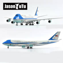 JASON TUTU 47cm Plane Model Airplane UNITED STATES OF AMERICA Air Force One Boeing 747 1/160 Scale Diecast Resin Aircraft Model 2024 - buy cheap