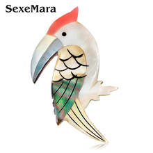 SexeMara Acrylic Brooch Birds Cartoon Girl Metal Pins Badges Brooches For Backpacks Clothing Accessories Fashion Jewelry Gift 2024 - buy cheap
