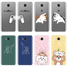 Back Cover For Huawei Y5 Y6 Y7 Prime 2017 2018 Y9 2019 Couple Cat Dog Silicone Soft Phone Case For Huawei Y3 Y5 Y6 II Y7 Pro 2024 - buy cheap