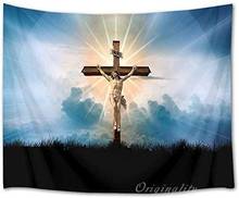 Jesus Christ Crucifix Tapestry Religion Christian Backdrop Wall Hanging Art For Bedroom Living Room Dorm Home Decor 2024 - buy cheap