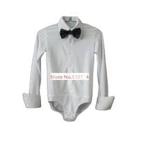 100% de salón latino clásico para niños, camisa de baile Latino de alta calidad, colores blancos, 110-160cm, venta al por mayor, para vals chacha 2024 - compra barato