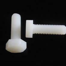 Nylon Hexagon bolt PA66 Nylon hex bolt plastic screw White color Nylon DIN933 M3 M4 M5 M6 M8 M10 M12 2024 - buy cheap