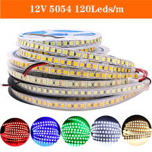 Tira de luces LED Flexible DC12V 5054, 120, 5m, 600led, 5050 RGB, amarillo, blanco frío, cálido, azul hielo, rosa, verde, rojo, 5M 2024 - compra barato