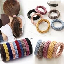 5 pcs Girl Elastic Rubber Hair Ties Band Rope Ponytail Holder Resilience Seamless Hair Accessories 2024 - buy cheap