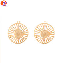 Cordial Design 20Pcs 20*22MM Jewelry Accessories/CZ Charms/Genuine Gold Plating/Hand Made/Round Shape/DIY Earrings Findings 2024 - buy cheap