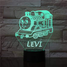 Tren De dibujos animados 3D Led luz nocturna, Luminaria De Mesa Usb, luces Led para niños, novedad, lámpara De Mesa 3D De 7 colores, 2739 2024 - compra barato