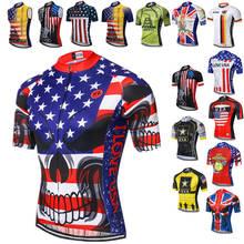 Weimostar USA Skull Cycling Jersey Summer MTB Bike Jersey Shirt Short Sleeve Cycling Clothing Anti-Sweat Bicycle Clothes Maillot 2024 - buy cheap