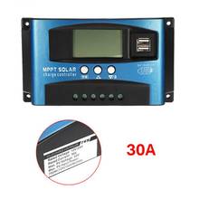 MPPT 30A Solar Charge Controller Dual USB LCD 24v 12v Auto Solar Panel Battery Charge Controller Voltage Regulator 2024 - buy cheap