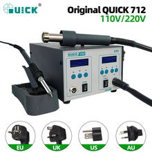 QUICK 712 2 in 1 Soldering Station Hot Air Gun Rework Station Digital Display Adjustable Soldering Iron For PCB Soldering Repair 2024 - buy cheap
