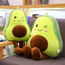 full size Cute avocado pillow high quality plush toy cartoon fruit accompany you to sleep soft bed decor special gift for kids 2024 - buy cheap