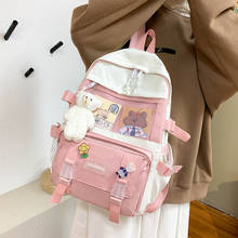 Нейлоновые рюкзаки для женщин, милые школьные ранцы с мультипликационным рисунком для девочек-подростков, дорожные рюкзаки для студентов, женские водонепроницаемые сумки для книг 2024 - купить недорого