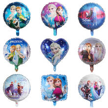 Globos de aluminio de dibujos animados para niños, decoraciones de fiesta de cumpleaños de Elsa, Anna, Olaf, princesa Frozen, 50 Uds., 18 pulgadas 2024 - compra barato