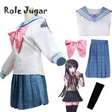 Anime Dangan Ronpa Sayaka Maizono Danganronpa Cosplay Costume Adult Women Outfits Girl Sailor Suit Skirt Bow-Tie Sock Halloween 2024 - buy cheap