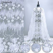 Lychee Life 1 ярд цветок сливы вышитая кружевная ткань для свадебного платья ручной работы Diy Материал высококачественная ткань для одежды 2024 - купить недорого