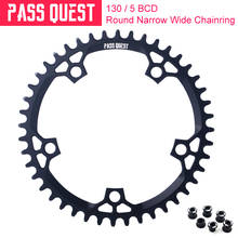 PASS QUEST Road Folding Bicycle 130BCD Round Narrow Wide Chainring Bike ChainWheel 42T-52T crankset tooth plate parts 2024 - buy cheap