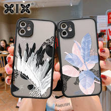 19iphone 11 capa arte flores para iphone 12 pro max se 2020 7 8 plus x xs max xr capa traseira amortecedora macia transparente fosca 2024 - compre barato