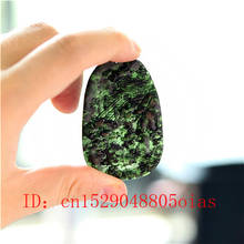 Collar con colgante de Jade verde y negro Natural chino, joyería, accesorios de obsidiana, amuleto tallado, regalos para hombres 2024 - compra barato