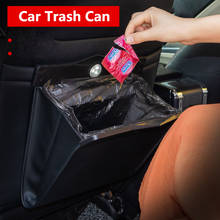 Led carro lata de lixo organizador titular do lixo automóveis saco de armazenamento acessórios auto porta assento traseiro viseira lixo bin 2024 - compre barato