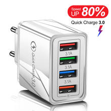 3.1A Quick Charge 3.0 USB Charger EU Wall Mobile Phone Charger for iPhone 11 12 mini 6 Fast Charging for Samsung A51 A50 Xiaomi 2024 - buy cheap
