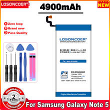 LOSONCOER 4900mAh EB-BN920ABE Replacement Battery For Samsung GALAXY Note 5 Battery N9200 N920t N920c Project Noble 2024 - buy cheap