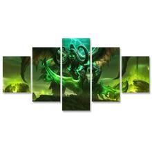 Wow Demon Illidan Stormrage 5 Piece Prints Modular Poster Canvas Painting Wall Art Home Decoration Picture For Hallway 2024 - buy cheap