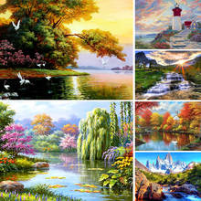 DIY 5D Diamond Painting Landscape Cross Stitch Kit Full Drill Square Embroidery Scenery Mosaic Art Picture of Rhinestones Sale 2024 - buy cheap