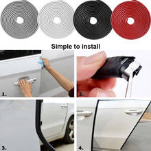 5m Automobile Door Anti-collision Strip Guard Non-sticking Anti-friction Car Door Edge Invisible Protective Tape Cover 2024 - buy cheap