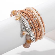 Bohemia Natural Stone Seed Beads Charm Pulseras Mujer Bijoux Fashion  Seashell Pendant Bracelet Set Bangle For Women 2024 - buy cheap