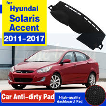 Capa protetora para painel de autos, acessório para hyundai solaris accent 2011 2012 2013 2014 2015 2016 tb antiderrapante 2024 - compre barato