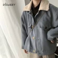 Lapel Woolen Jacket Woman Simple and Thick Single-breasted Slim Women's Jackets Autumn Winter Warm Solid Jacket Ladies 2020 2024 - buy cheap