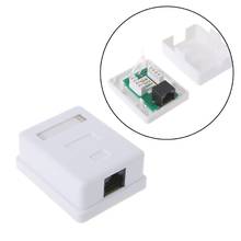 Caixa de montagem de mesa sem blindagem cat6 rj45 8p8c utp com porta única 2024 - compre barato