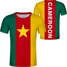 Камерунская футболка с бесплатным именем, номером, Cmr, футболка для страны, фото, логотип, одежда, принт, не выцветает, не треснул, футболка, Повседневная футболка 2024 - купить недорого