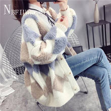 Knitted Cardigans Autumn Winter Fashion Loose Sweater Warm Long Sleeve Outerwear 2024 - buy cheap