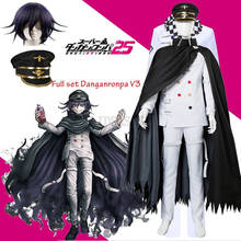 Disfraz de Anime Danganronpa V3 Killing Harmony Kokichi Ouma, conjunto completo de Cosplay con capa de peluca, para fiesta de Halloween 2024 - compra barato