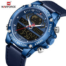 Naviforce relógio esportivo digital masculino, relógio de pulso impermeável com display duplo militar para homens, de marca de luxo 2024 - compre barato