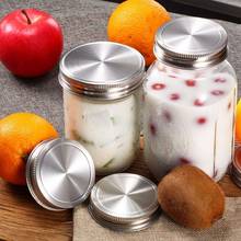 Hot 12 Pieces Wide and Regular Stainless Steel Mason Canning Jar Lids Colored Flat Screw-Top Lids Leak Proof Canning Jar 2024 - buy cheap