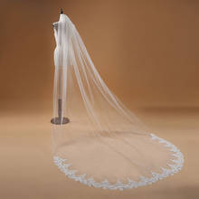 Elegant Bridal Veil One Layer Lace Edge White Ivory Cathedral Wedding Veil 3M Long Bridal Veil Wedding Accessories 2024 - buy cheap