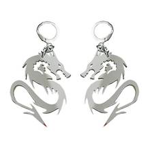 Acrylic Mirror Dragon Drop Earrings Long Exaggerated Women Hip Hop Fashion Punk Jewelry Gold Black 2024 - buy cheap